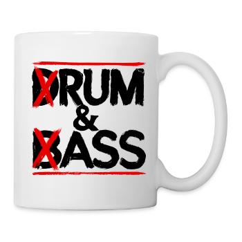 Drum & Bass / Rum & Ass Drummer Band Musik - Tasse - Weiß - Rechts