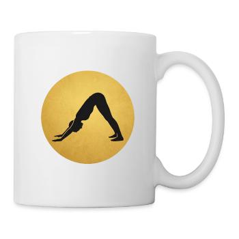 Yoga Downward Facing Dog Sun Silhouette - Mug - white - Right