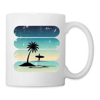 Retro Surfing Surfing Athlete Water Sports Surfer - Mug - white - Right