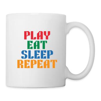 Jouez Manger Sommeil Répéter le Pixel - Mug blanc - blanc - Droite