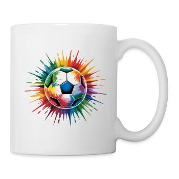 Fußball Ball Aquarell - Tasse - Weiß - Rechts