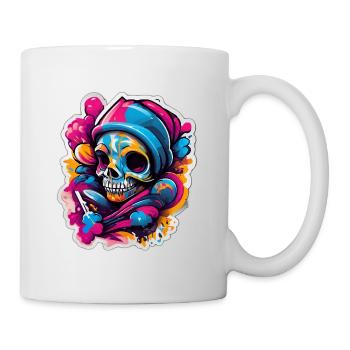 Colorful Skull Street Art Carnival - Mug - white - Right