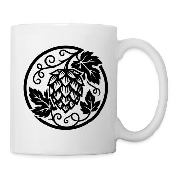 Hopfen Knospe - Tasse - Weiß - Rechts