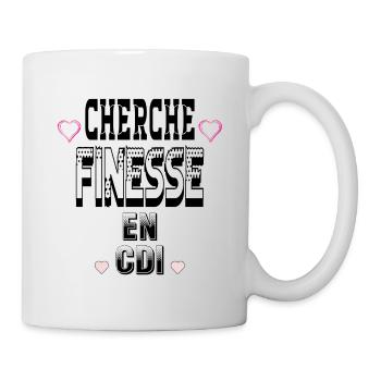 Cherche Finesse en CDI - Mug blanc - blanc - Droite