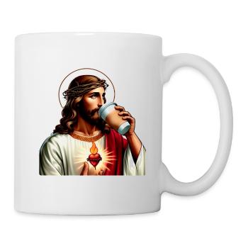 Sacred Heart Moderner Kaffee - Tasse - Weiß - Rechts