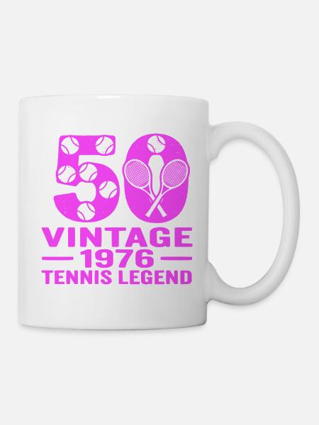 50e anniversaire de tennis 1976, chemise, sweat à capuche, short - Mug blanc - blanc