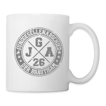 Der Bräutigam 2026 Junggesellenabschied - Tasse - Weiß - Rechts