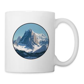 Mont-Blanc-Gipfel, Frankreich - Tasse - Weiß - Rechts