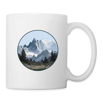 Mont-Blanc-Gebirgslandschaft - Tasse - Weiß - Rechts