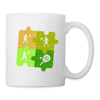 Padel Tennis Puzzle Sportsman Outfit - Mug - white - Right