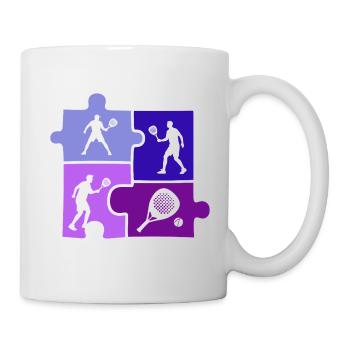 Padel Tennis Puzzle Sportsman Outfit - Mug - white - Right