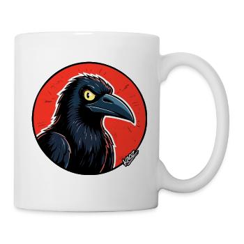 Noir-Rabe in Red Orbit - Tasse - Weiß - Rechts