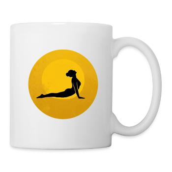 Cobra Pose Yoga Silhouette Golden Sun - Mug - white - Right