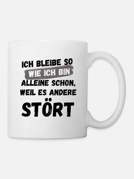 JE RESTE COMME ÇA, SARCASME, DRÔLE, BUREAU, TRAVAIL - Mug blanc - blanc