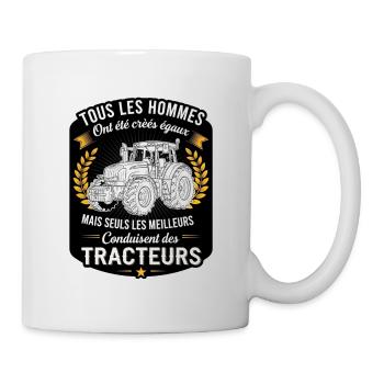 Meilleurs Conduisent des Tracteurs - Mug blanc - blanc - Droite