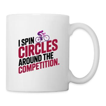 Cyclisme artistique Je tourne en rond autour de la compétition - Mug blanc - blanc - Droite