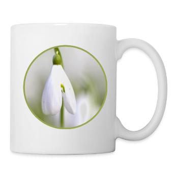 Snowdrop Blossom White Bloom Early Bloomer - Mug - white - Right