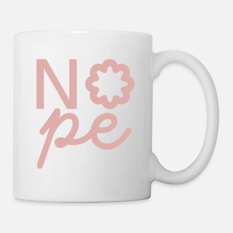 Non, fleur rose - Mug blanc - blanc