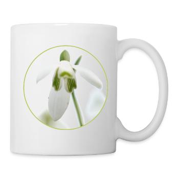 Snowdrop Blossom White Blossom Spring - Mug - white - Right
