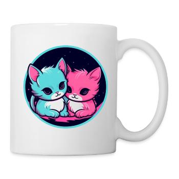 Kitten Duo Neon - Mug - white - Right