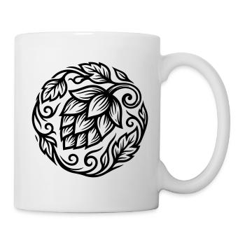 Hopfen Symbol Brauerei - Tasse - Weiß - Rechts