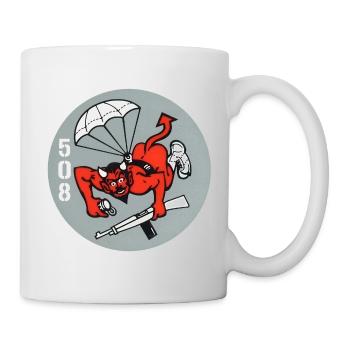 508. Luftlandedivision „Rote Teufel“ aus dem Zweit - Tasse - Weiß - Rechts