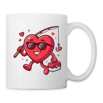 Funny Fishing Valentine's Day for Men - Mug - white - Right