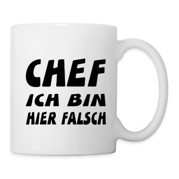 Chef - Tasse - Weiß - Rechts