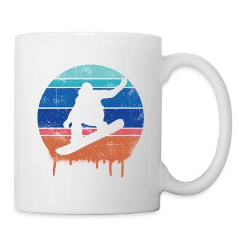 Snowboard Retro - Tasse - Weiß - Rechts