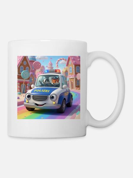 Polizei Abenteuer Zuckerstadt - Tasse - Weiß