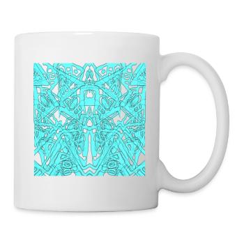 Turquoise Symmetry Ornament - Mug - white - Right