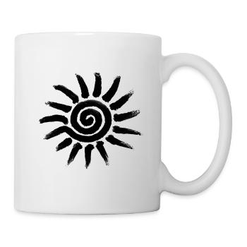 symbole soleil tribal - Mug blanc - blanc - Droite