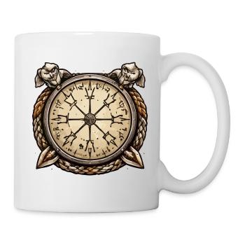 Nautischer Kompass Wikinger - Tasse - Weiß - Rechts