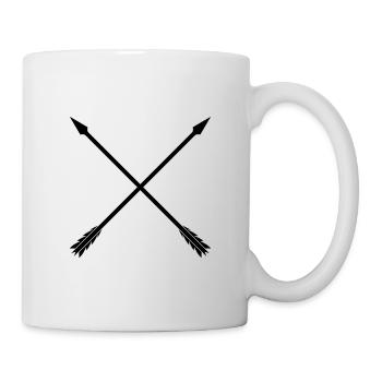 Crossed arrows - Mug - white - Right