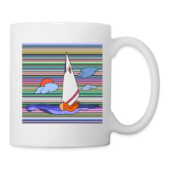Segelboot - Tasse - Weiß - Rechts