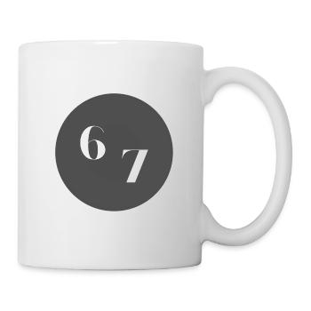 6 7 Logo – Minimalist Trend Design - Mug - white - Right