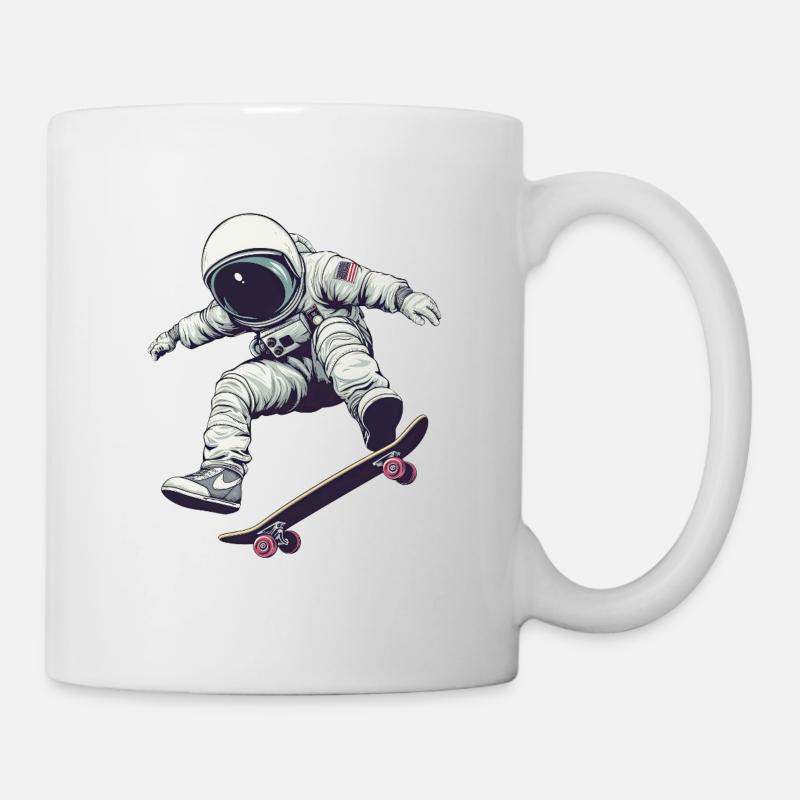 Schlittschuhlaufen im Weltraum - Tasse - Weiß