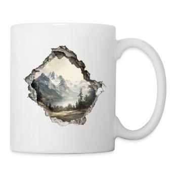 Berge Wandern - Tasse - Weiß - Rechts