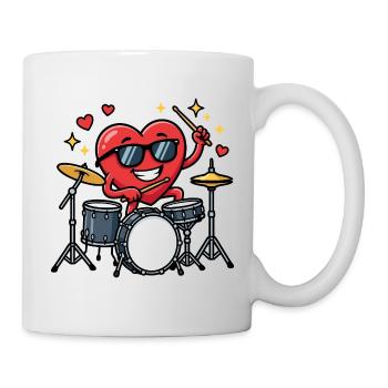 Des batteurs drôles pour la Saint-Valentin - Mug blanc - blanc - Droite