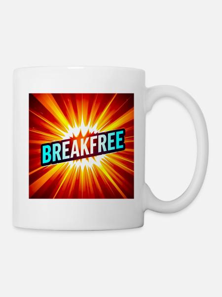 Breakfree Burst-Grafik - Tasse - Weiß
