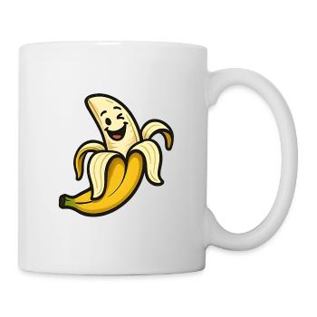 Banane Souriante Rigolote - Mug blanc - blanc - Droite