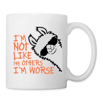 Lama Sunglasses Not Like The Others I'm Worse - Mug - white - Right