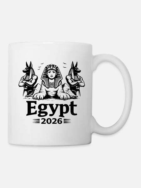 Sphinx Kleopatra Anubis Egypt 2026 Mystik - Tasse - Weiß