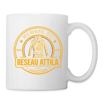 Membre du réseau Attila - humour film culte - Mug blanc - blanc - Droite