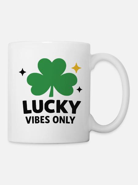 Nur Lucky Vibes - Tasse - Weiß