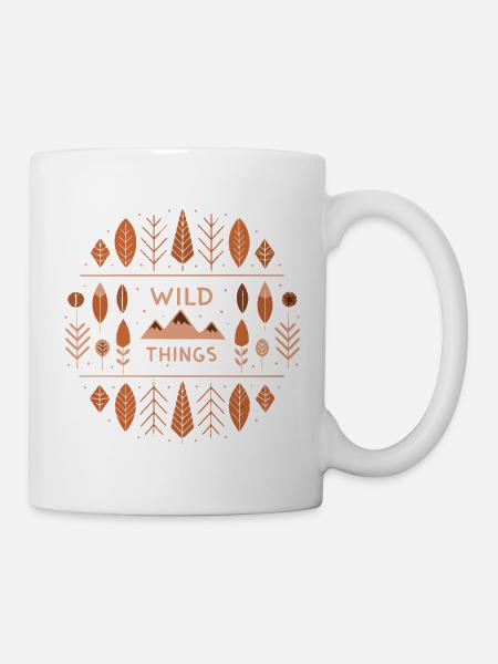 Naturmuster des Wildwaldes - Tasse - Weiß