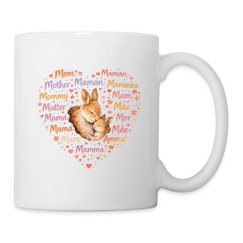 Cœur de maman lapin – cadeau pour la fête des mères - Mug blanc - blanc - Droite