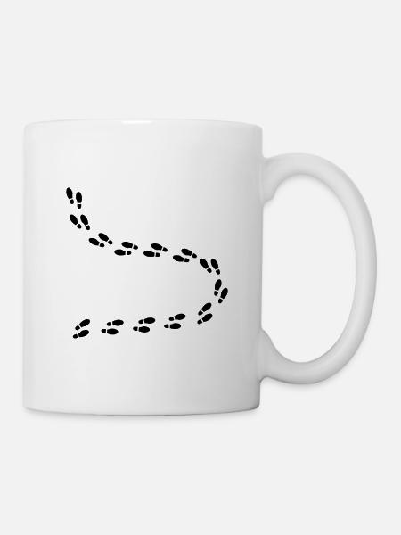 Fußspuren - Tasse - Weiß