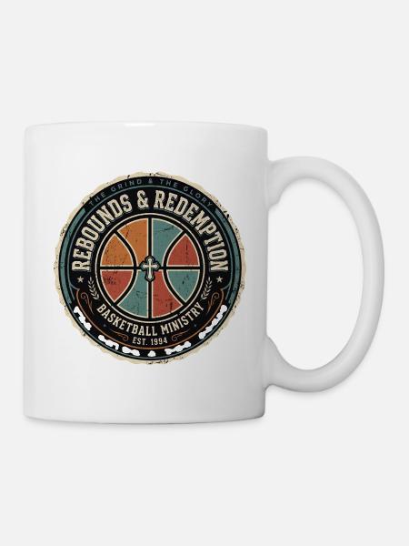 Rebounds And Redemption Christlicher Basketball - Tasse - Weiß