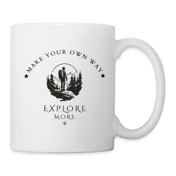 Explore More – Make Your Own Way Hiking Adventure - Mug - white - Right